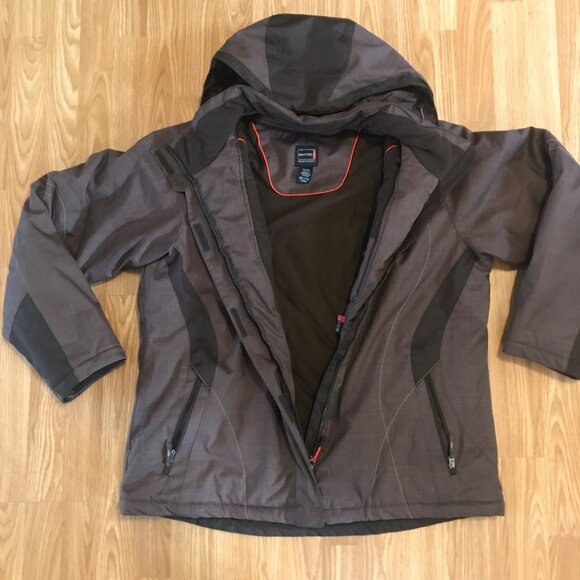 North End Sport Jacket Womens Weather Technology Coat XXL Brown Zipper Pockets - Picture 2 of 6